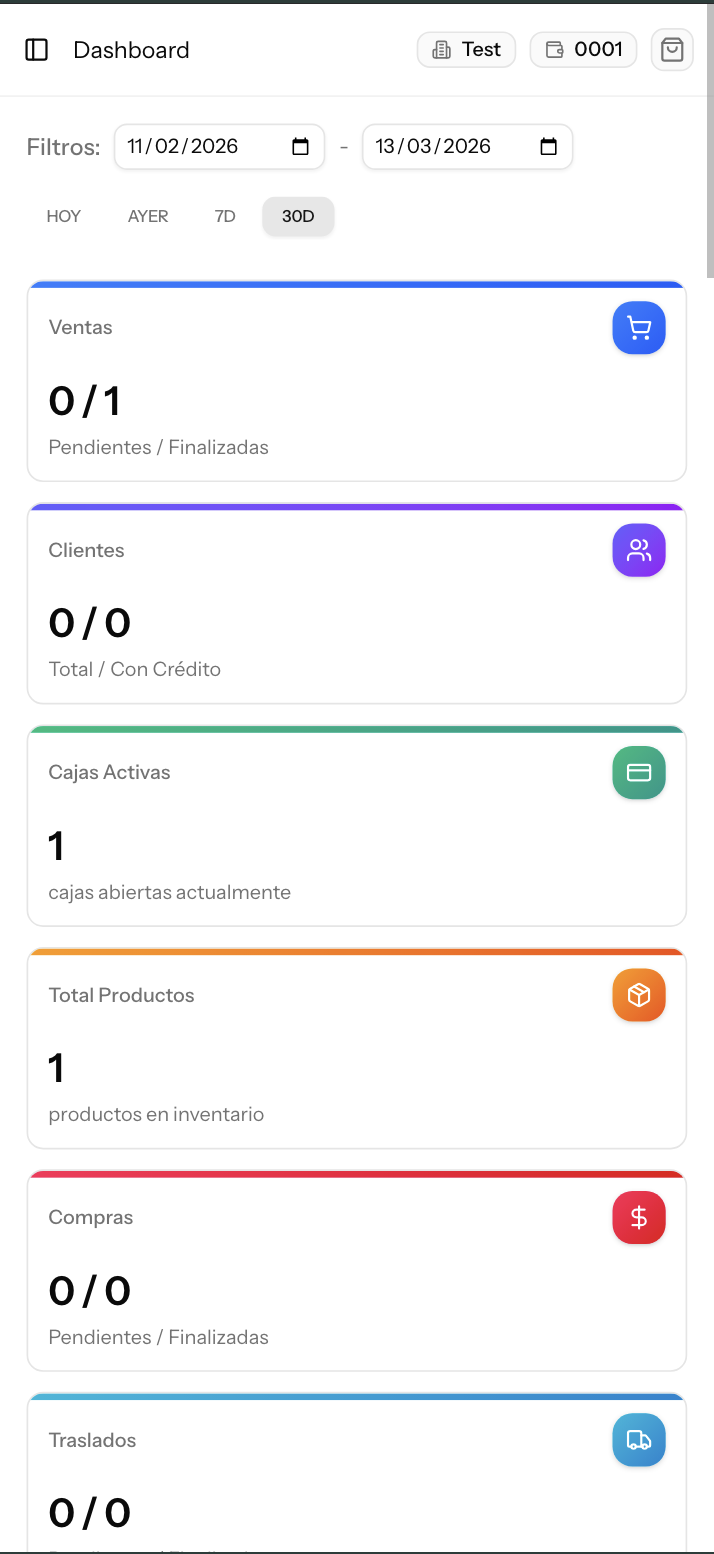 Dashboard Mobile Light