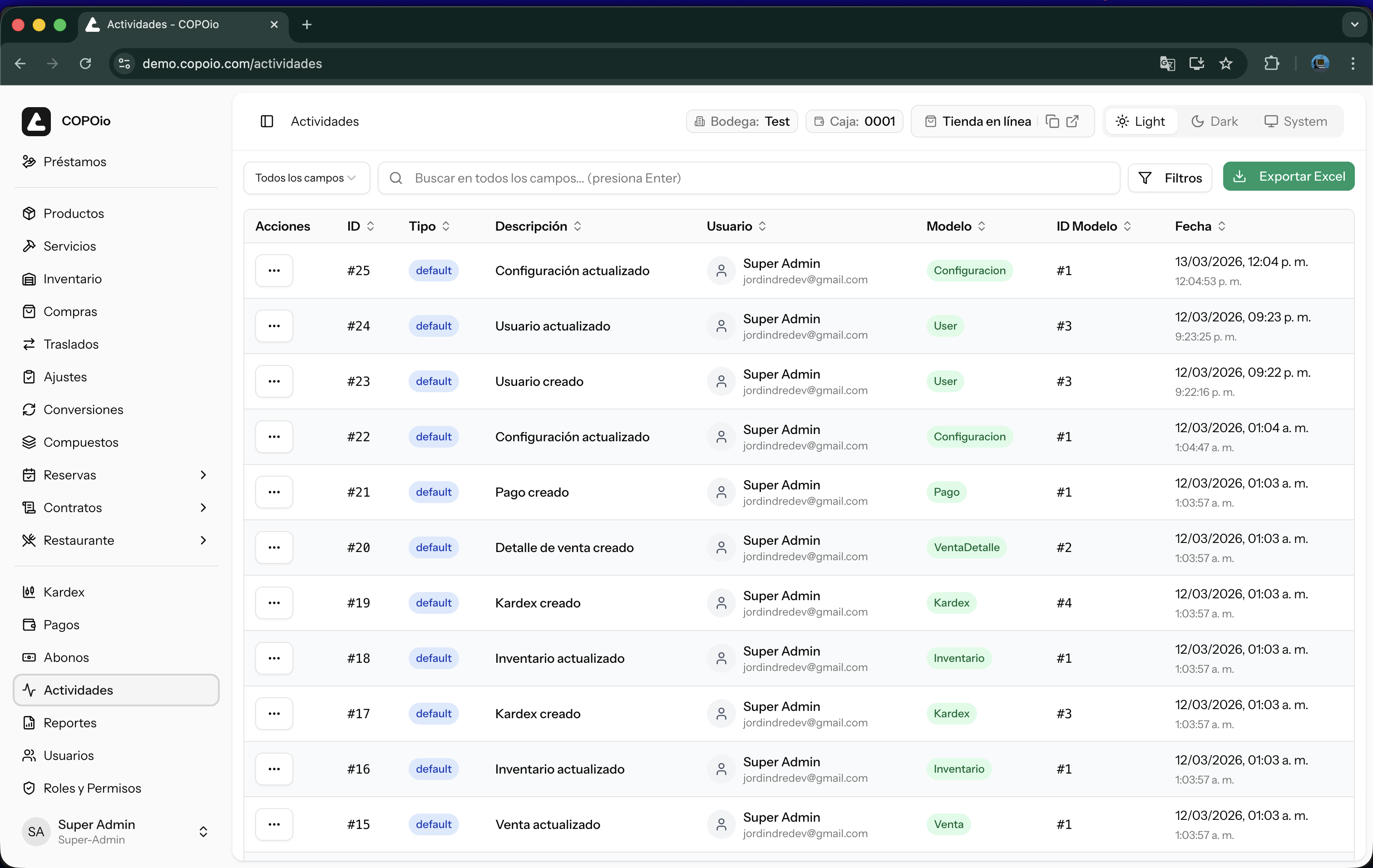 Operational Table Light